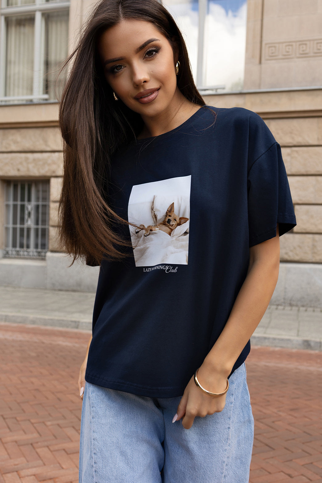 T-SHIRT ROCKY GRANATOWY