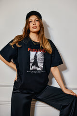 T-SHIRT FEELING CZARNY image 1
