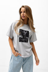 T-SHIRT YES SZARY image 1
