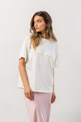 T-SHIRT BOPOCO ŚMIETANKOWY Z HAFTEM image 3