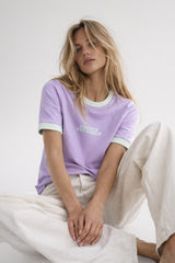 T-SHIRT LILA CREATE YOURSELF Z LAMÓWKĄ image 0
