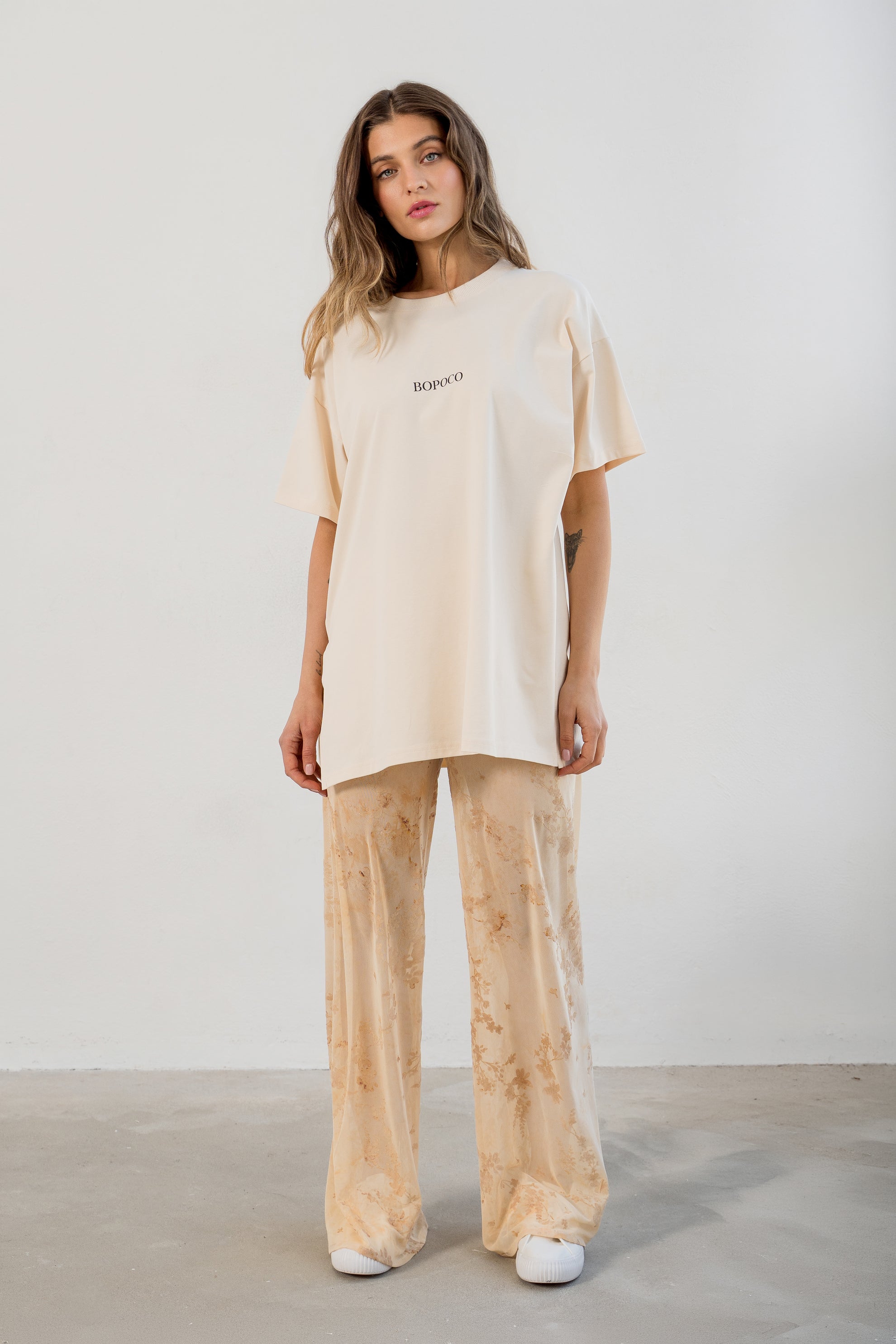 T-SHIRT BOPOCO BEŻOWY