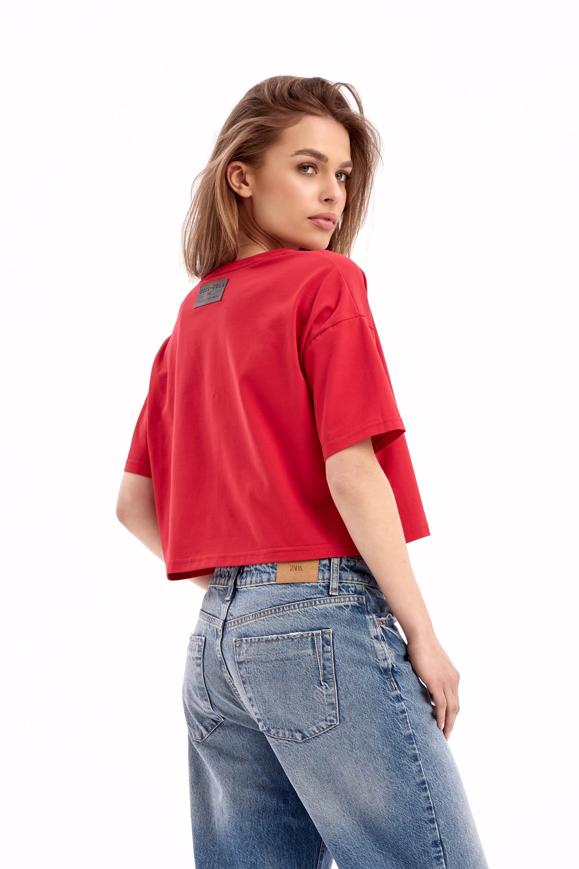 CROP TOP CZERWONY BOPOCO x COCA COLA