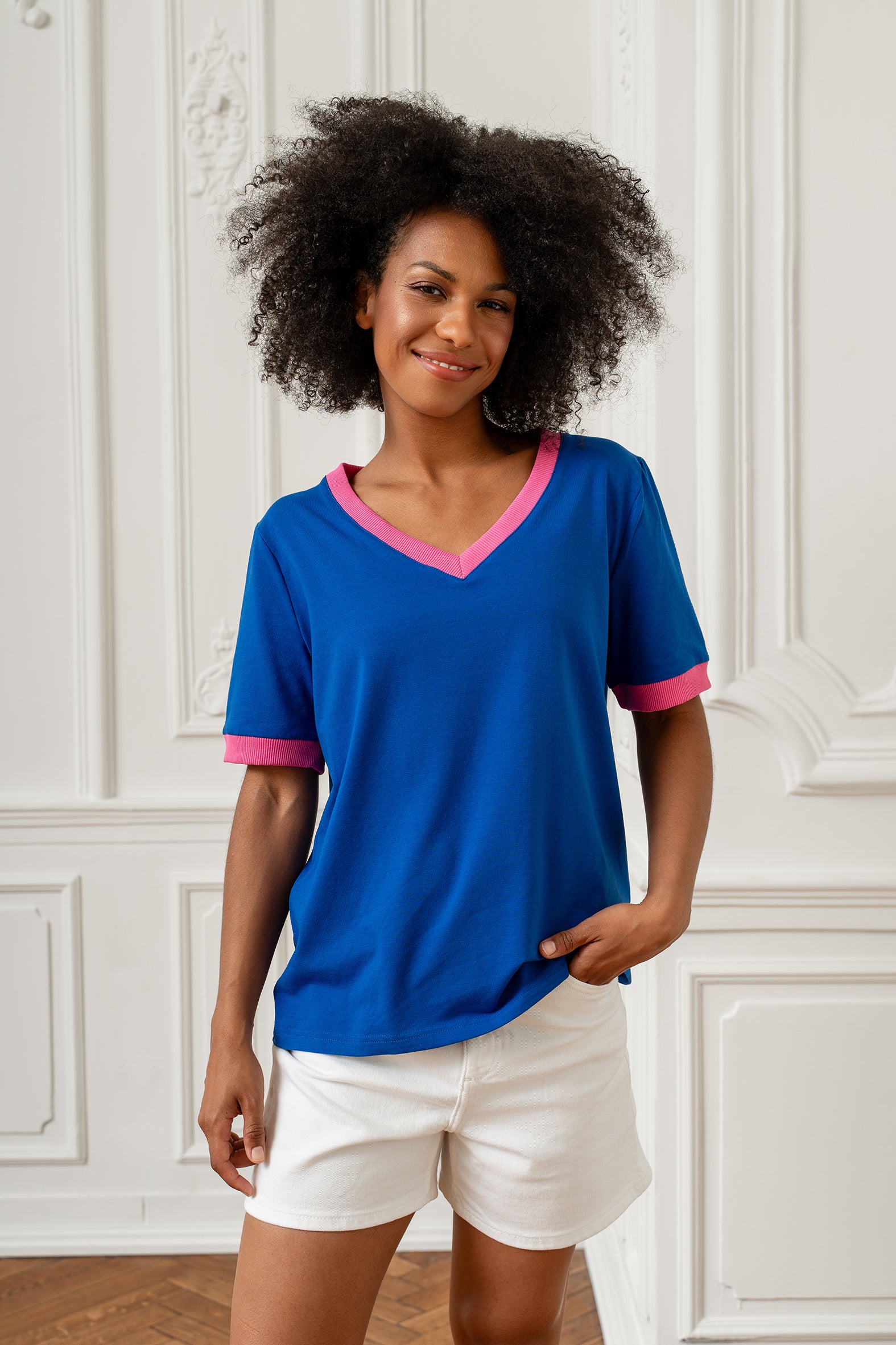 T-SHIRT V-NECK TRUE STORIES CHABER