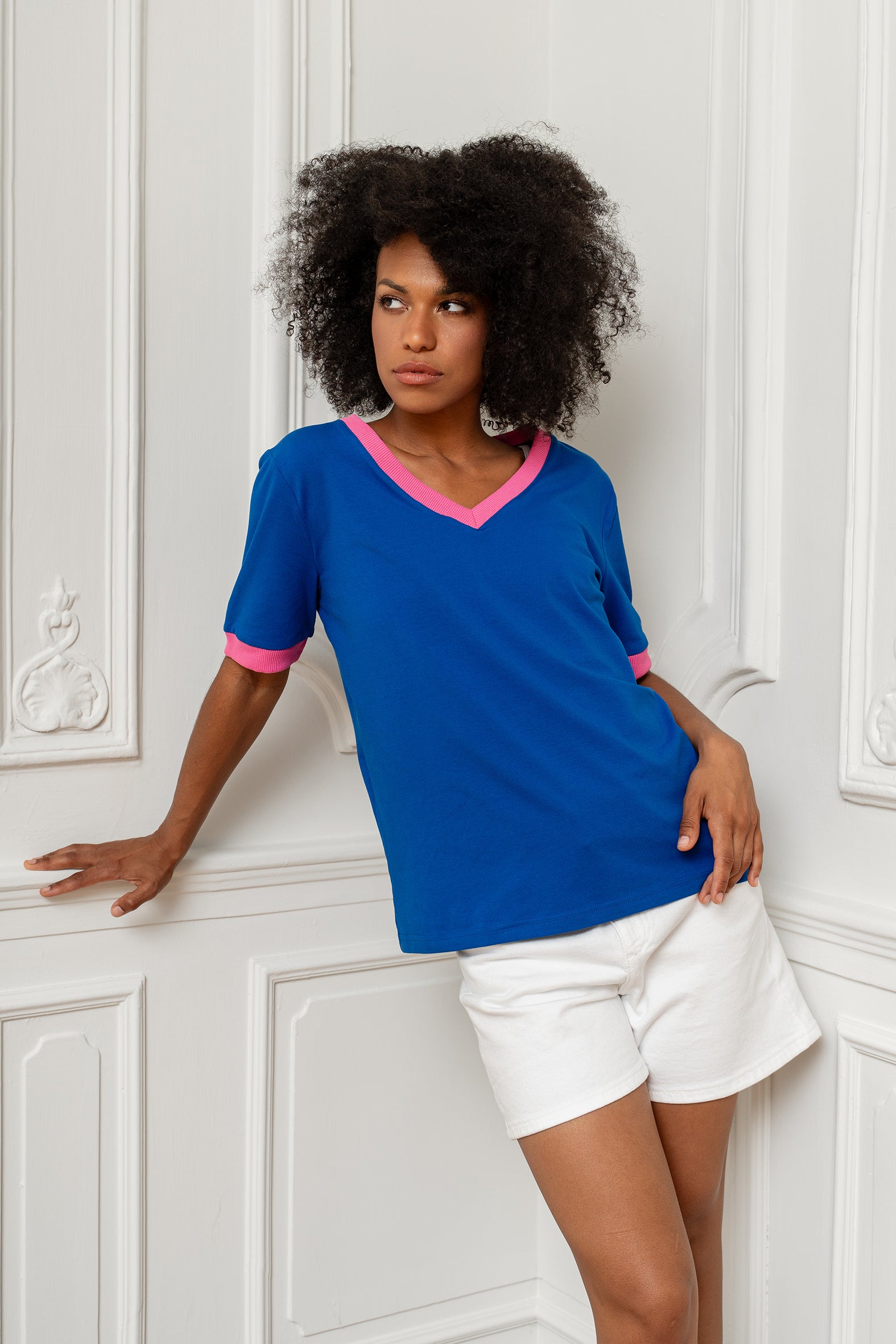 T-SHIRT V-NECK TRUE STORIES CHABER