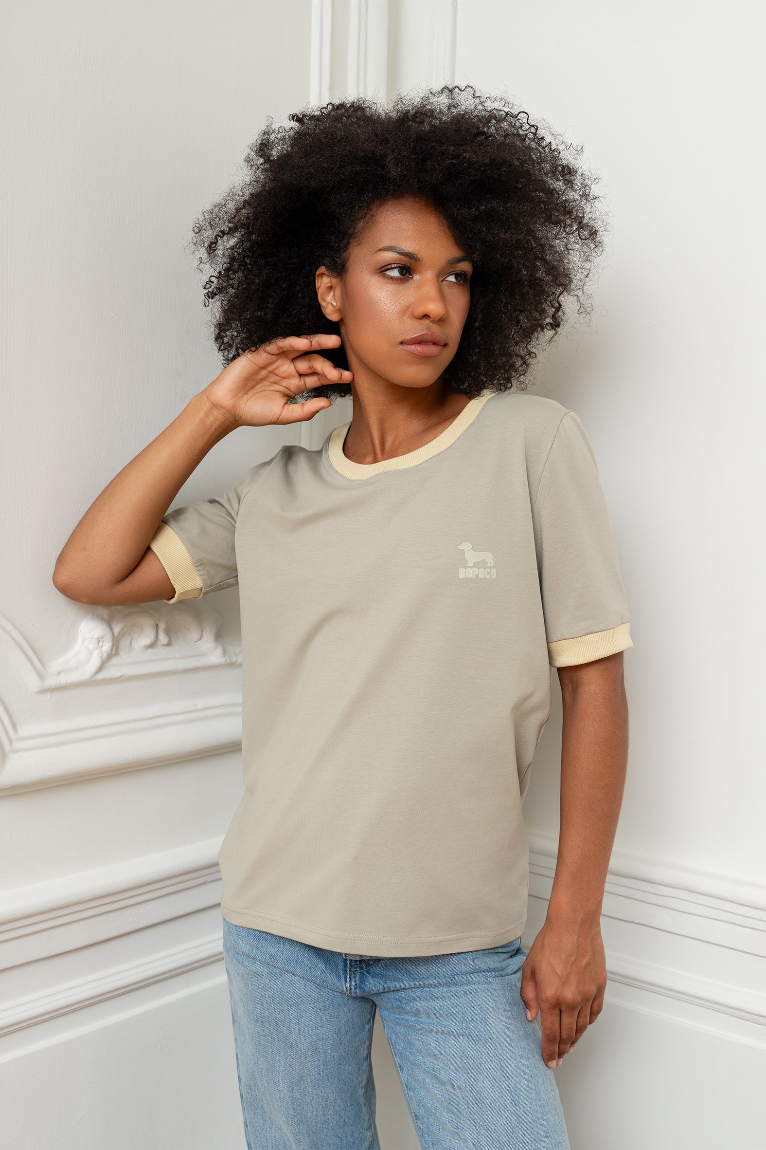 T-SHIRT PISTACJA DOG Z LAMÓWKĄ