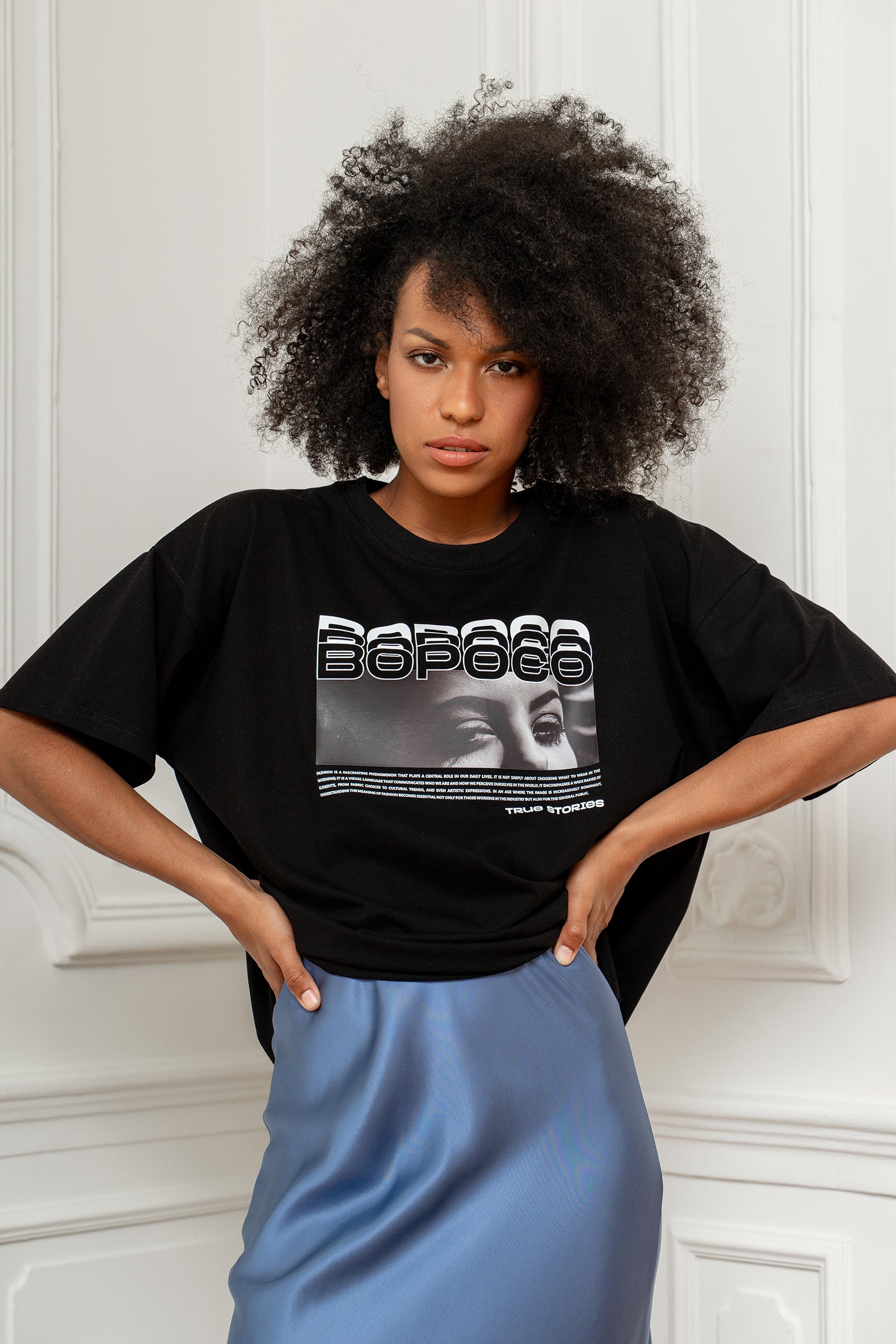 T-SHIRT BOPOCO EYES CZARNY