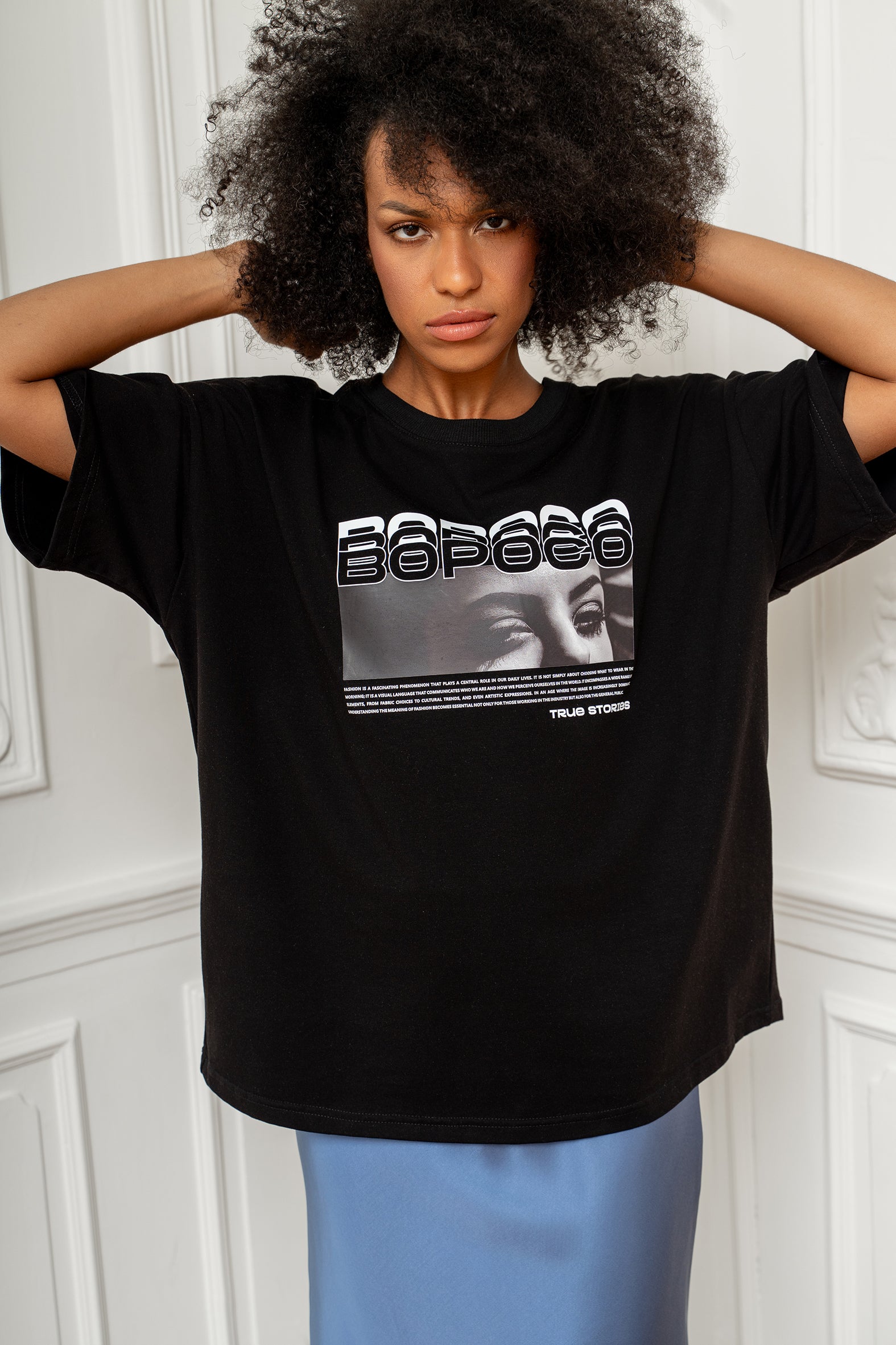 T-SHIRT BOPOCO EYES CZARNY