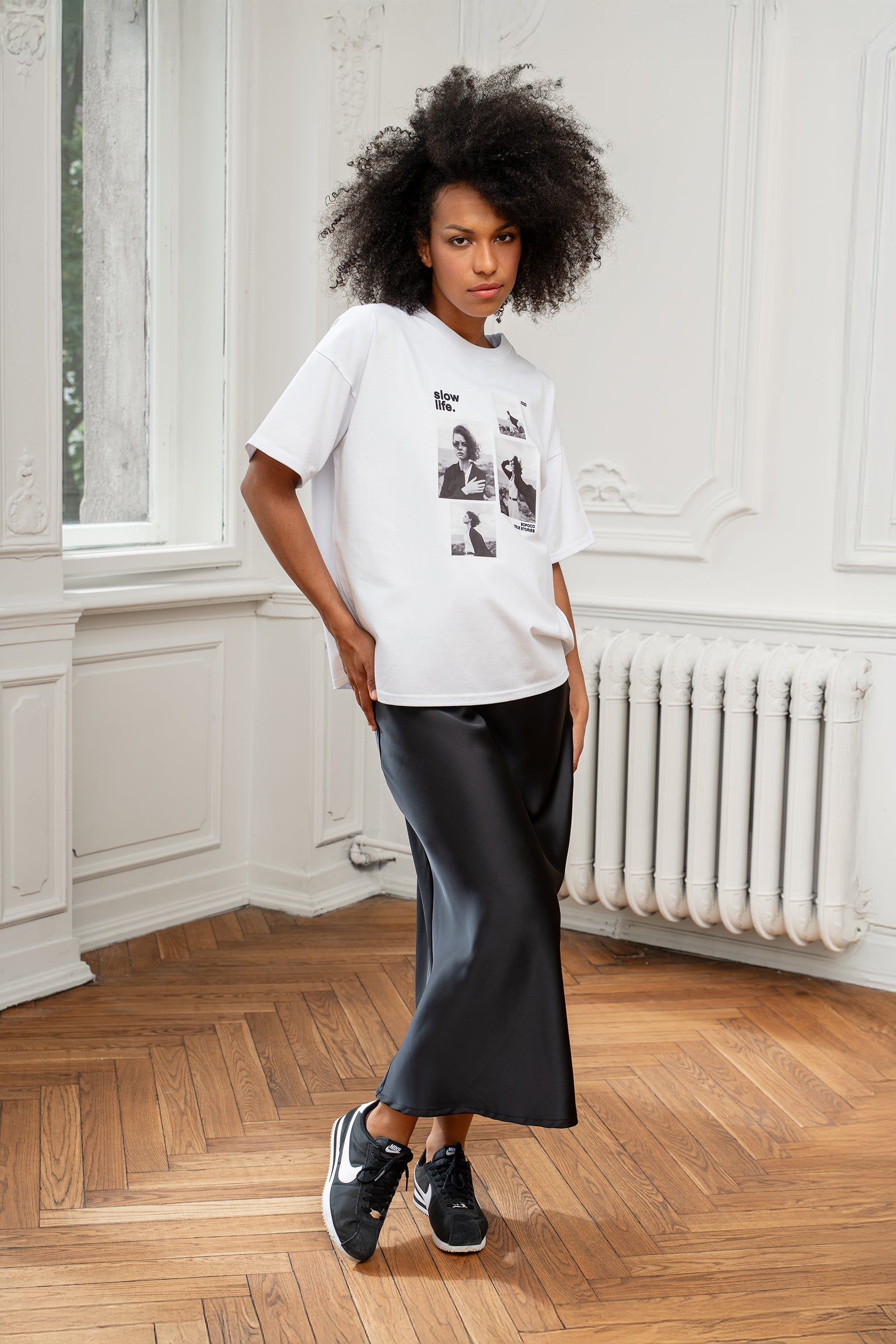 T-SHIRT SLOW LIFE BIAŁY