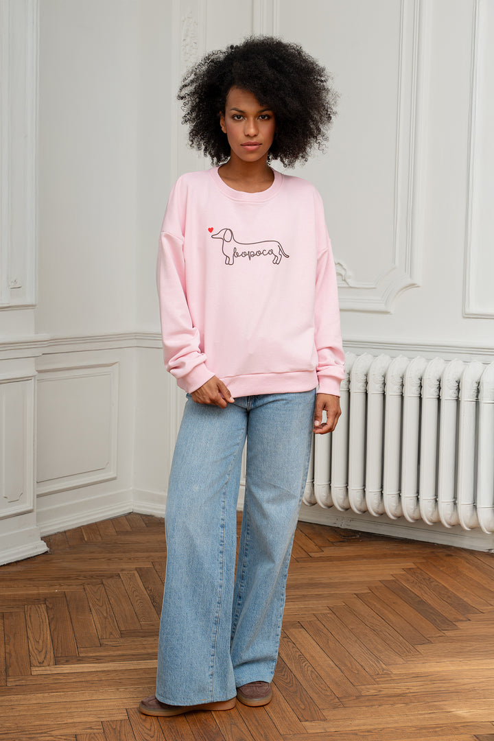BLUZA JAMNIK BOPOCO PUDROWORÓŻOWA
