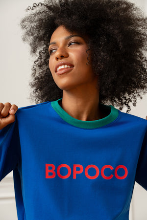T-SHIRT BOPOCO CHABROWY Z ZIELONA LAMÓWKĄ