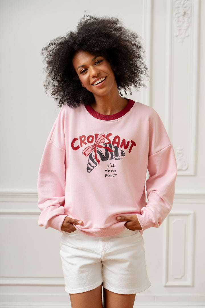 BLUZA CROISSANT RÓŻOWA
