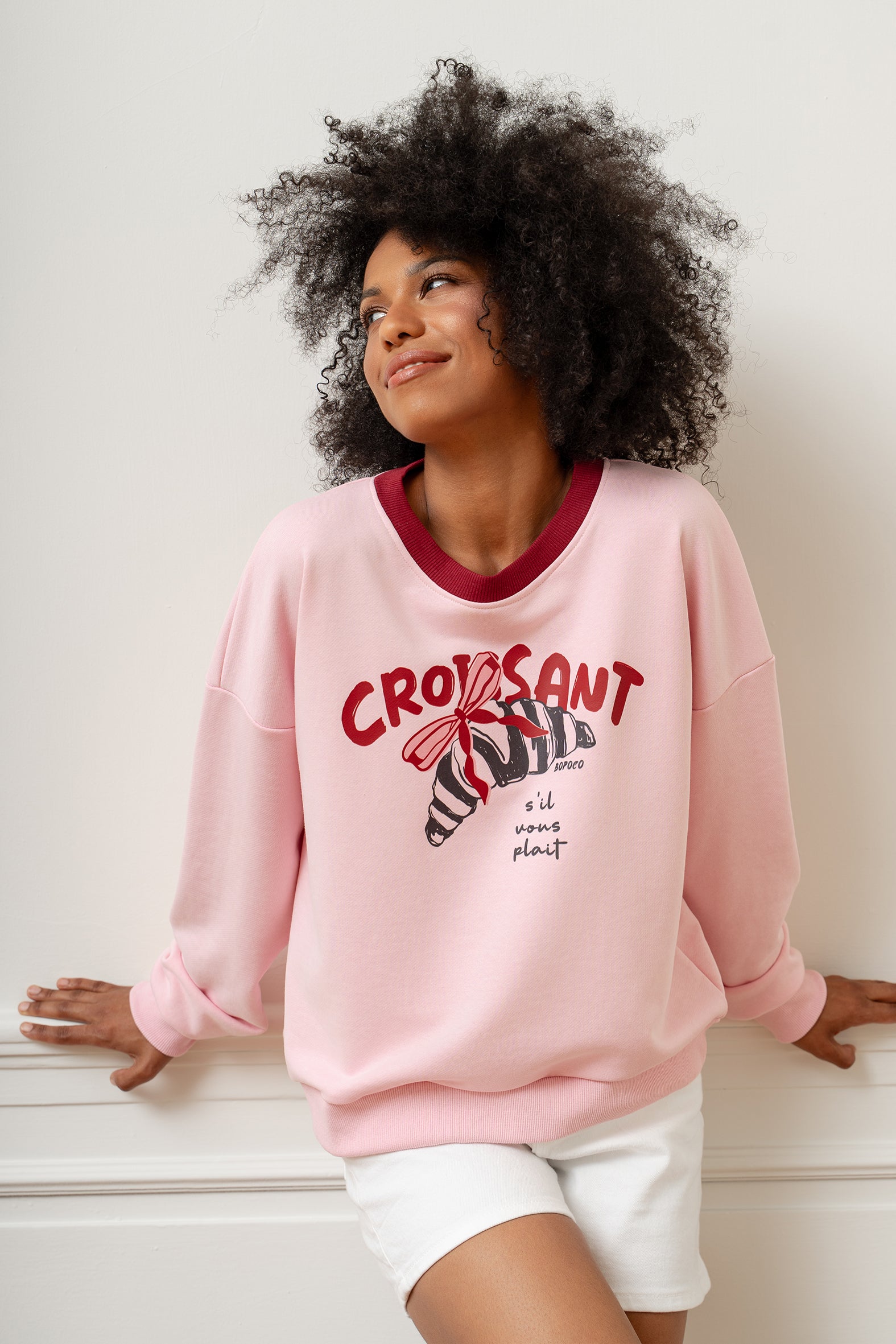 BLUZA CROISSANT RÓŻOWA