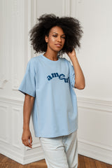 T-SHIRT AMOUR BOPOCO BŁĘKITNY