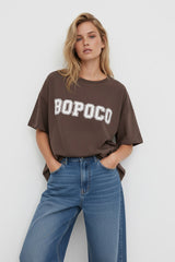 T-SHIRT BOPOCO 01 BRĄZOWY