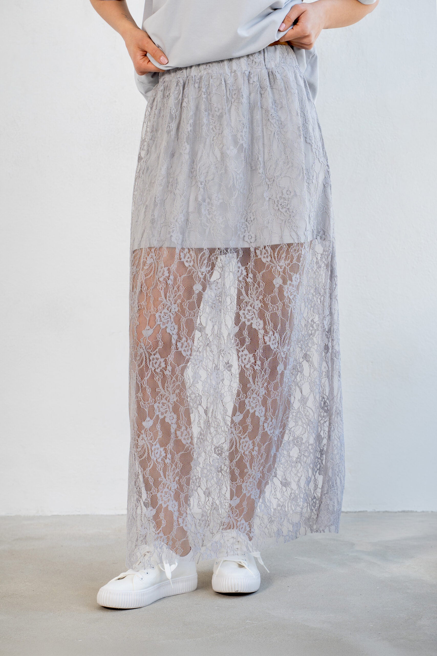 SPÓDNICA NILA SZARA image 1