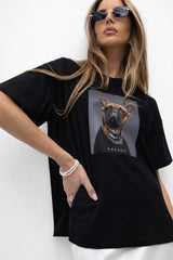 T-SHIRT BULDOG CZARNY image 0