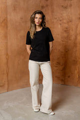 T-SHIRT BASIC BOPOCO NORMAL CZARNY image 0