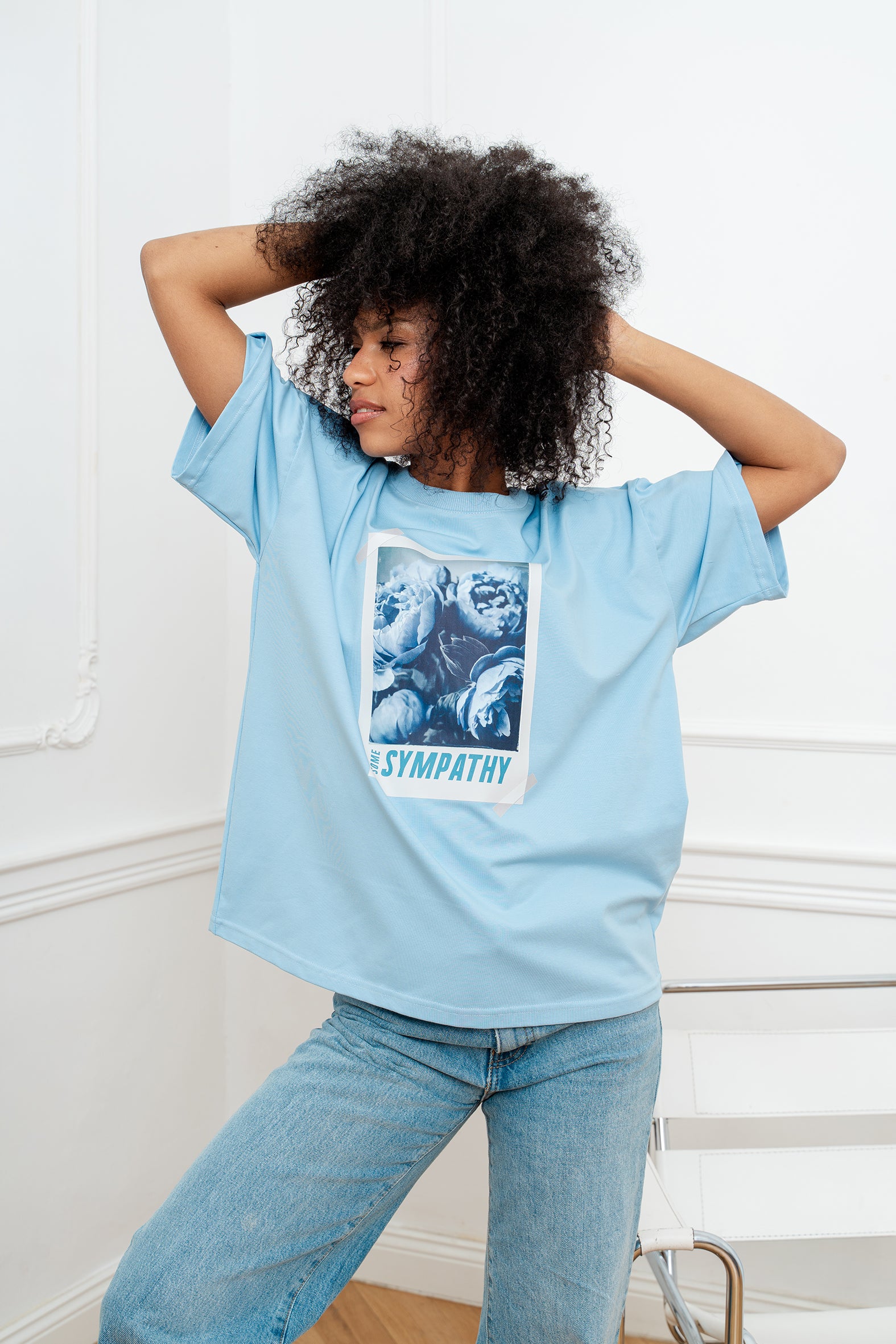 T-SHIRT SYMPATHY NIEBIESKI image 2