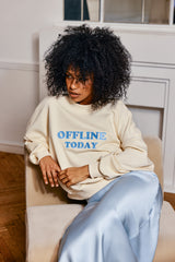 BLUZA KREMOWA Z HAFTEM OFFLINE TODAY image 0