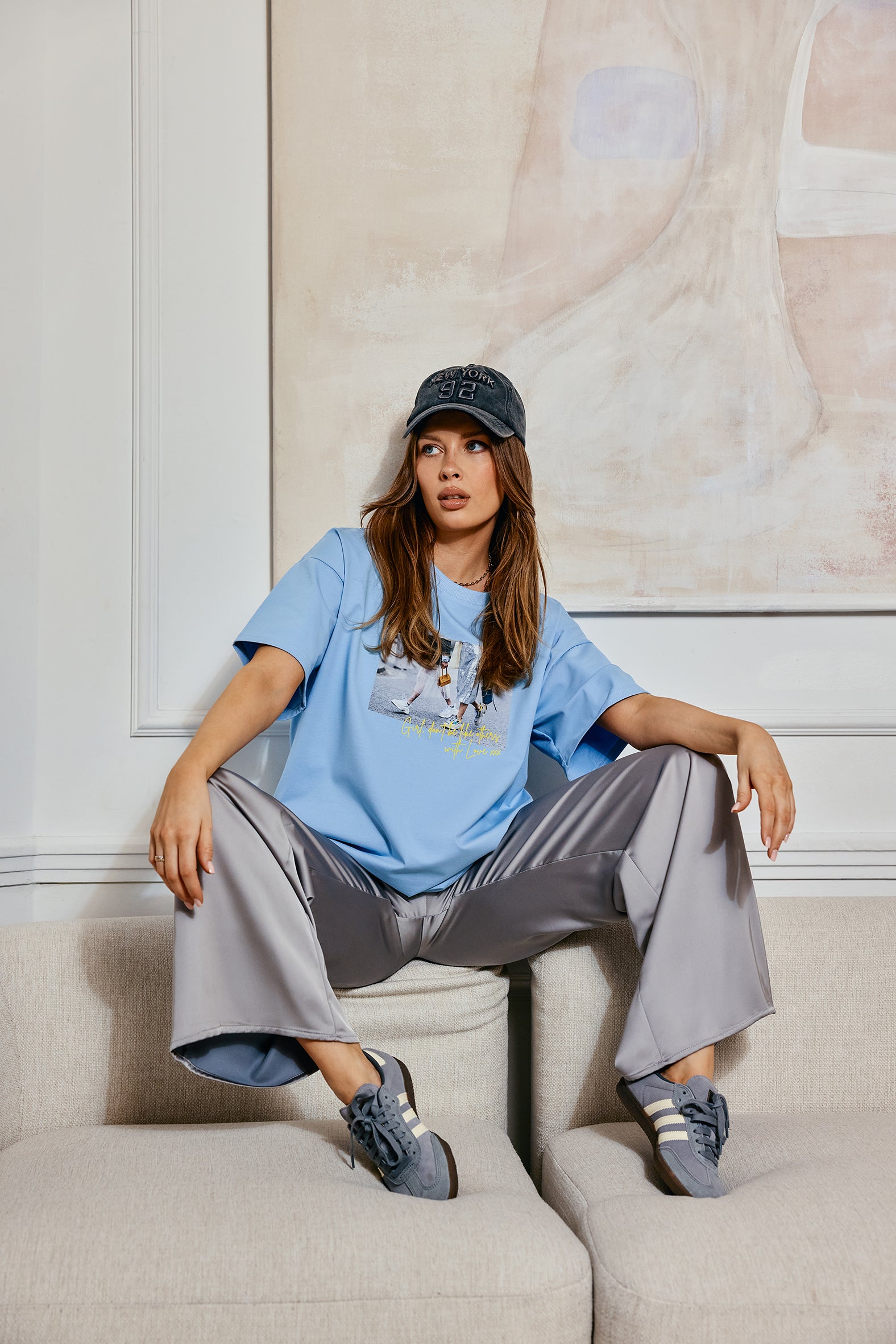 T-SHIRT GIRL NIEBIESKI image 0