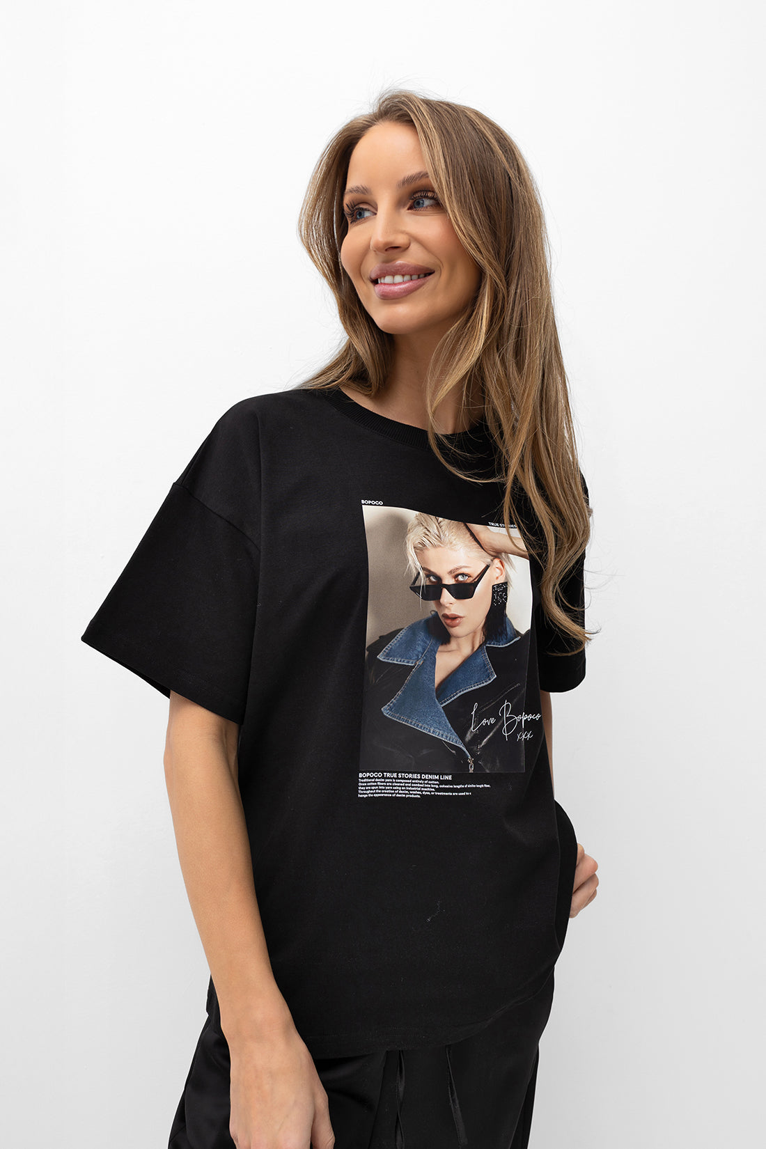 T-SHIRT LOVE BOPOCO XXX CZARNY image 1