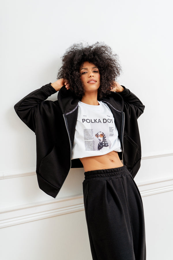 SET DRESOWY CZARNY (BLUZA I SPODNIE) image 1