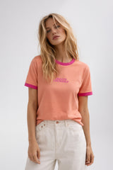 T-SHIRT KORAL CREATE YOURSELF Z LAMÓWKĄ image 1