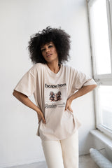 T-SHIRT ESCAPE BEŻOWY image 1