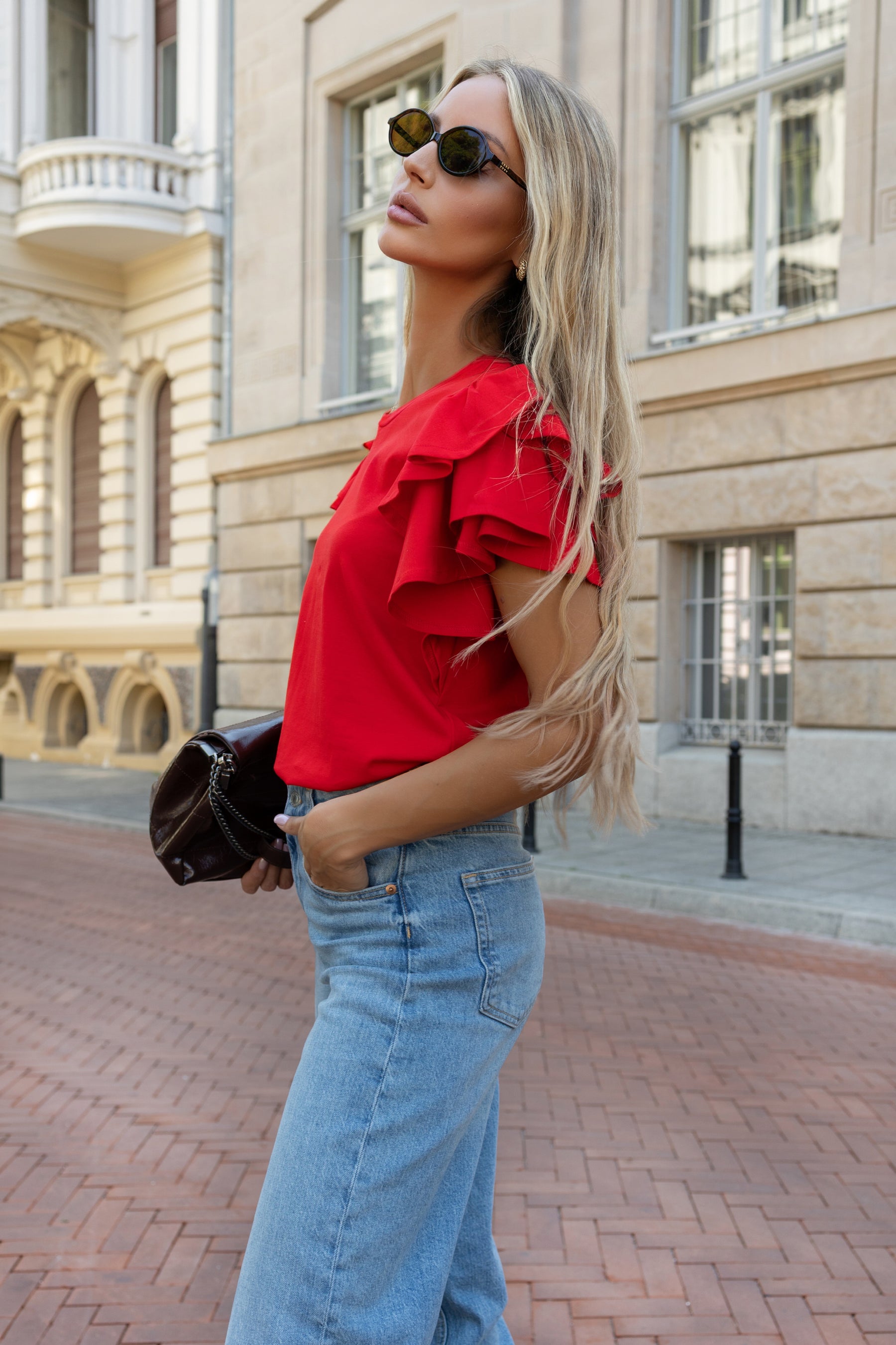 T-SHIRT NOE CZERWONY