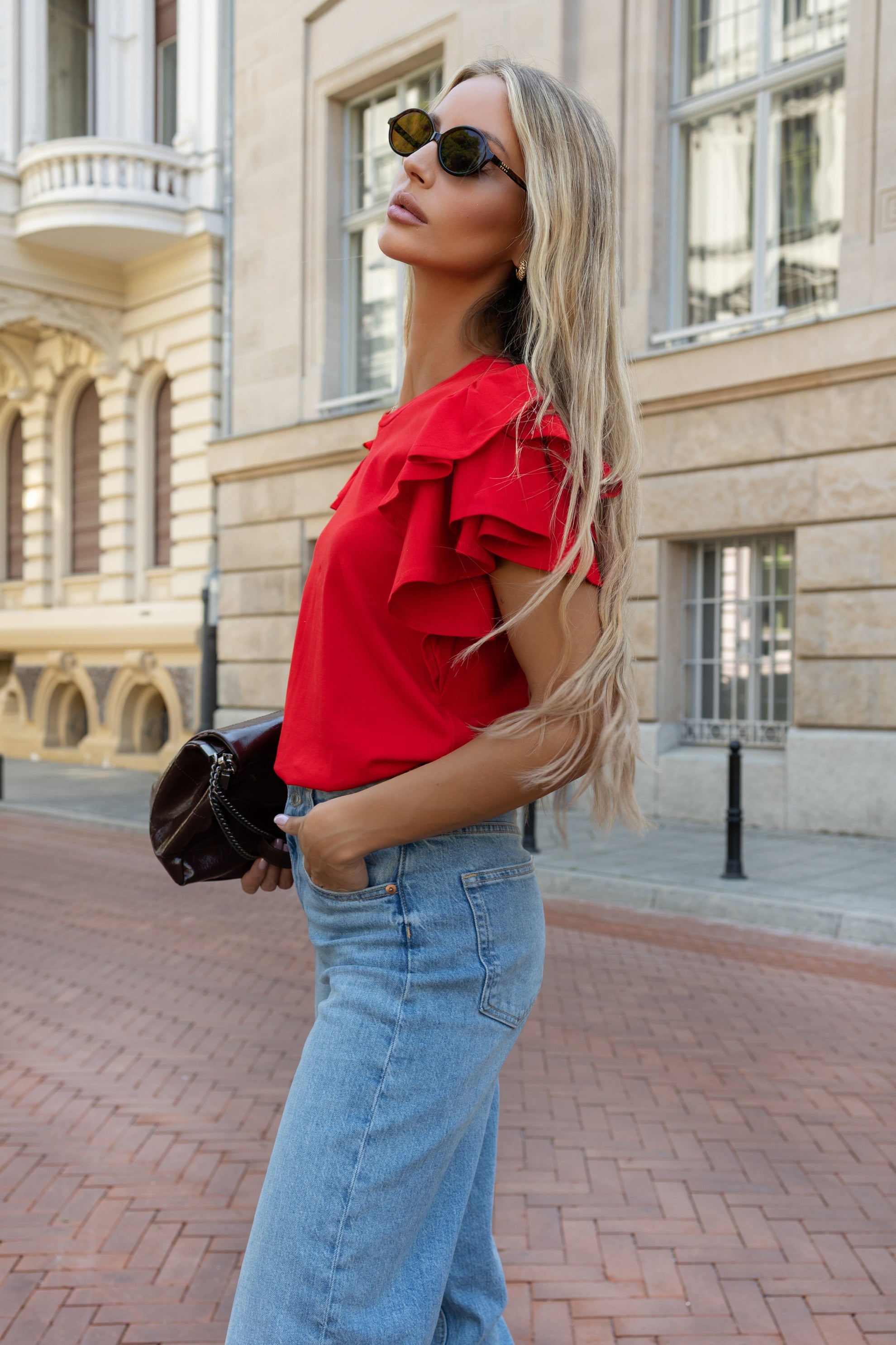 T-SHIRT NOE CZERWONY