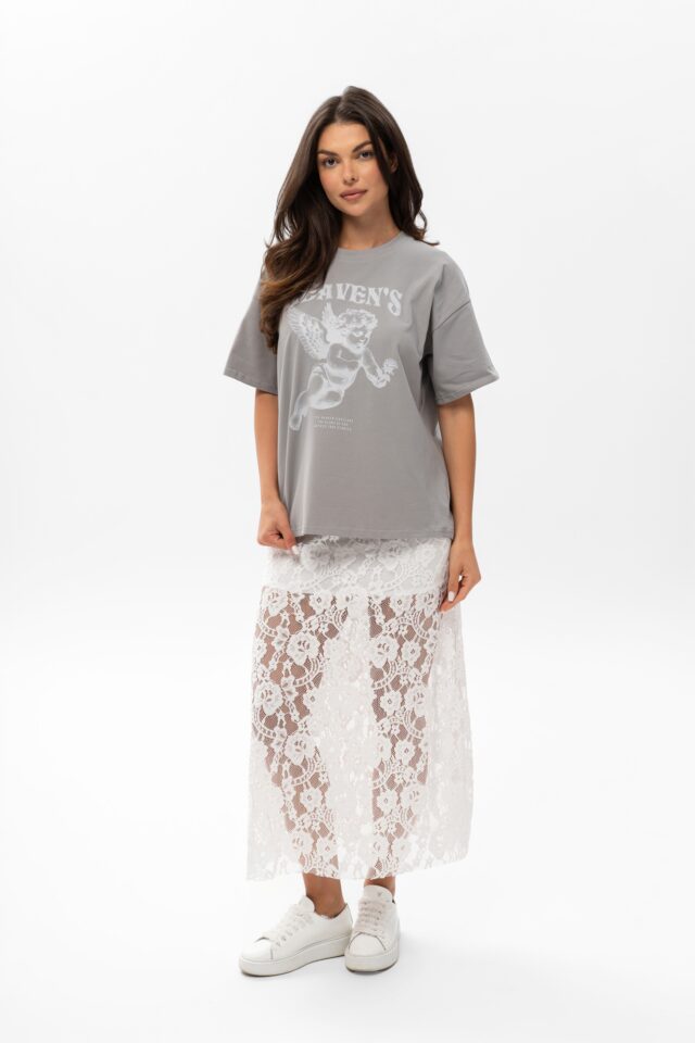 T-SHIRT BOPOCO ANIOŁ 01 SZARY - obrazek 2
