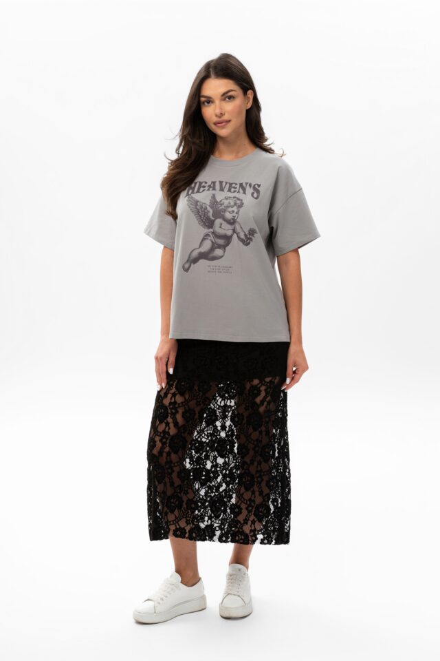 T-SHIRT BOPOCO ANIOŁ 02 SZARY - obrazek 2