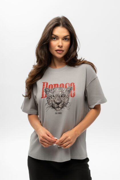 T-SHIRT BOPOCO GEPARD SZARY
