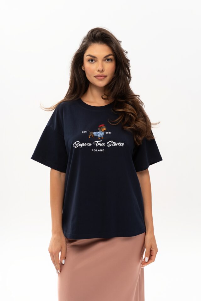 T-SHIRT BOPOCO JAMNIK GRANATOWY