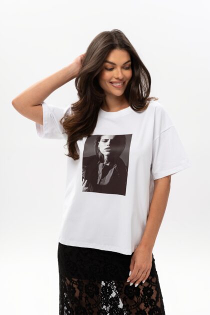 T-SHIRT KOBIETA B&W BIAŁY