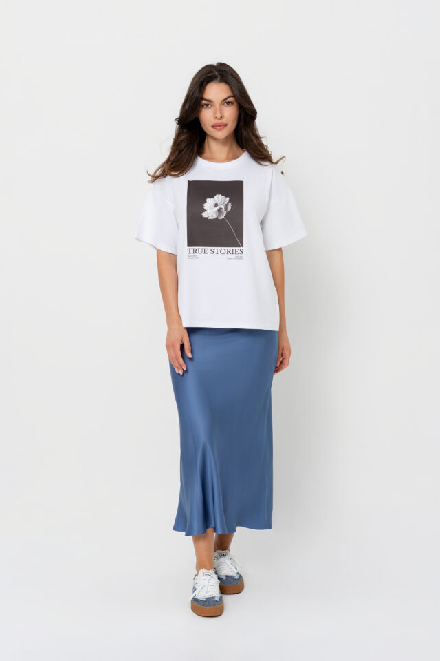 T-SHIRT BOPOCO KWIAT BIAŁY - obrazek 2