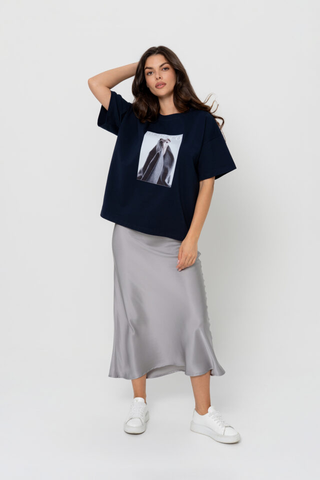 T-SHIRT BOPOCO CHART GRANATOWY - obrazek 2