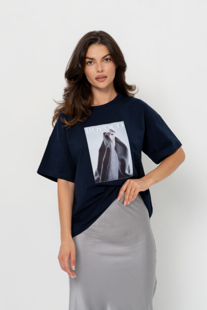 T-SHIRT BOPOCO CHART GRANATOWY
