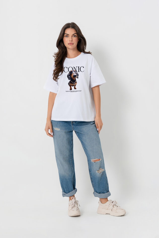 T-SHIRT BOPOCO JAMNIK ICONIC BIAŁY - obrazek 2