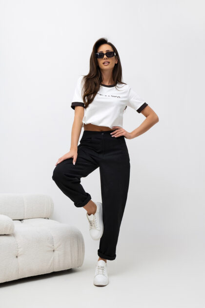 T-SHIRT Z LAMÓWKĄ ESPRESSO