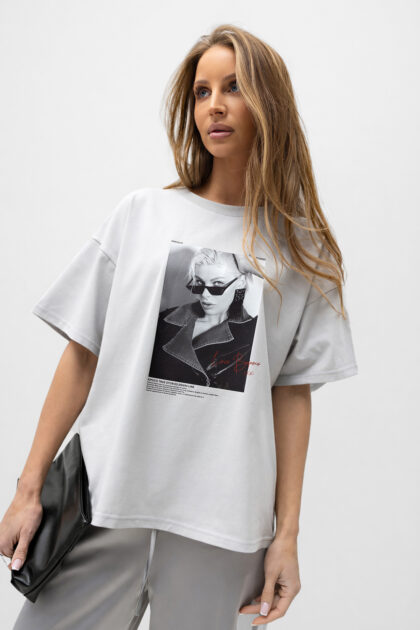 T-SHIRT LOVE BOPOCO XXX SZARY