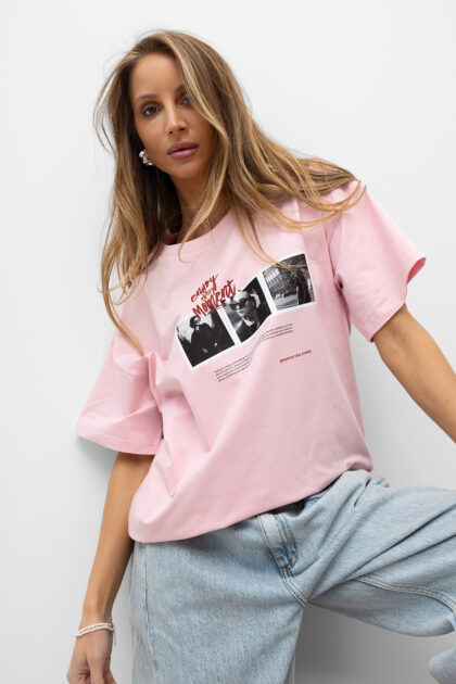 T-SHIRT ENJOY RÓŻOWY