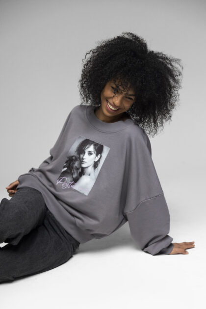 BLUZA PSYTUL MNIE SZARA