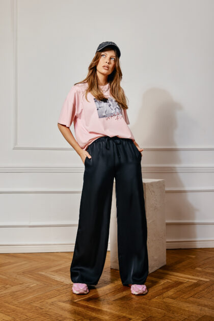 SPODNIE SATYNOWE LUNA CZARNE