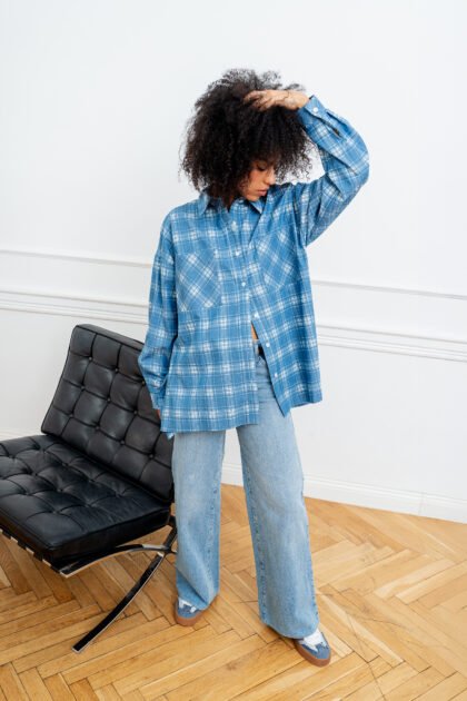 KOSZULA DEBORA NIEBIESKA