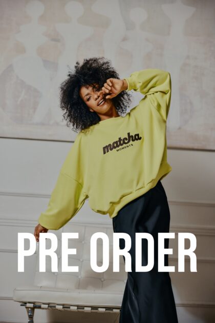 BLUZA LIMONKOWA Z HAFTEM MATCHA