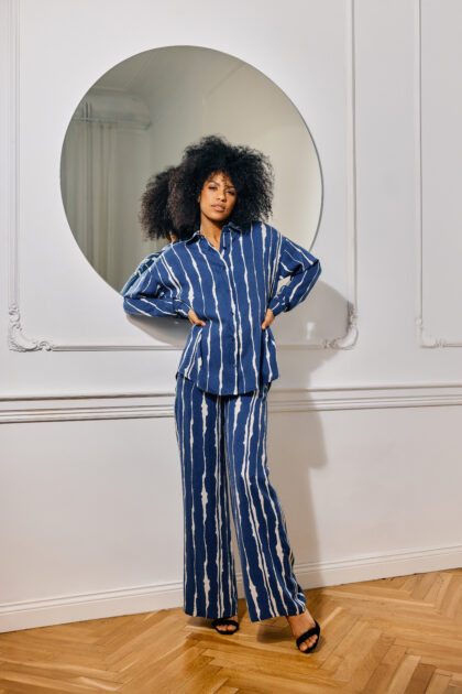 SPODNIE NONNA NIEBIESKIE