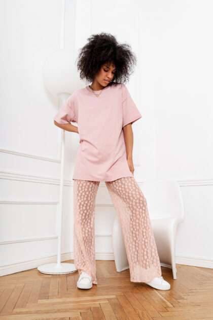 SPODNIE INA RÓŻOWE