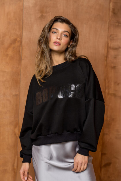BLUZA BOPOCO CEKIN CZARNA